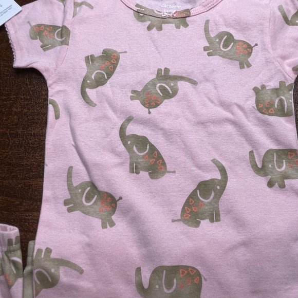 NWt 5T 5 o 4t 4 ELEPHANTs carters pajamas summer EASTER circus spring birthday - Picture 7 of 9
